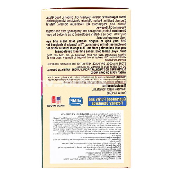 Pharmekal Prenatal DHA & Folic Acid bổ sung vitamin cho bà bầu chai 60 viên