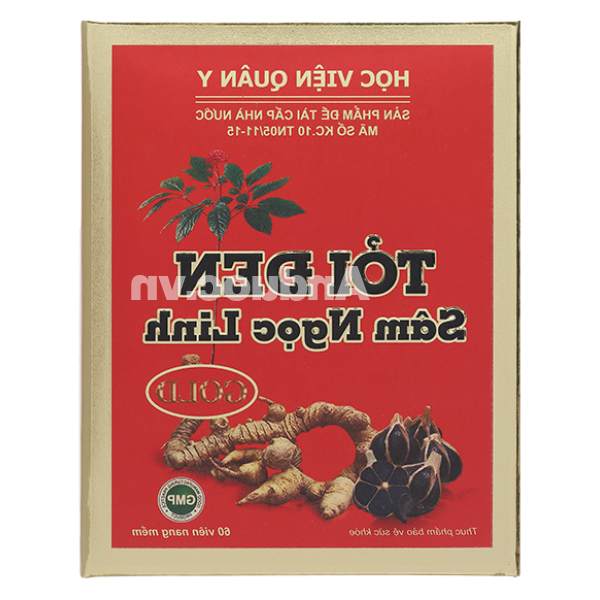 Tỏi Đen Sâm Ngọc Linh Gold hỗ trợ giảm mỡ máu hộp 60 viên