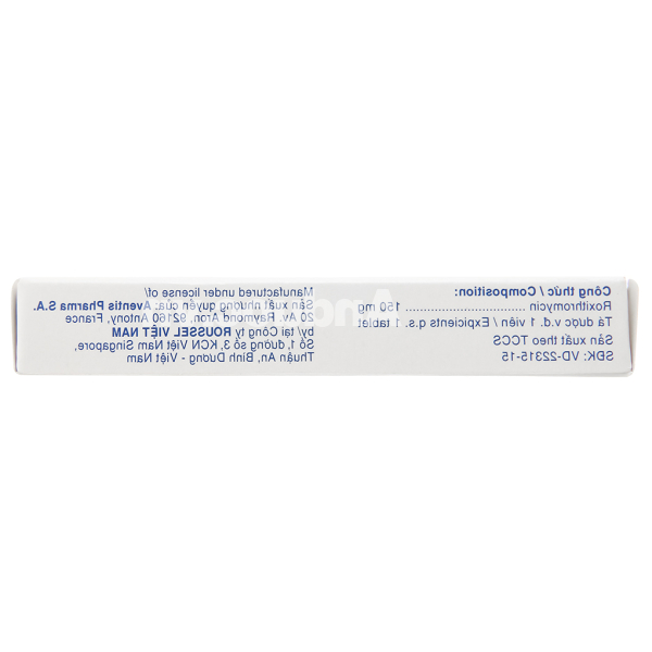 Rulid 150mg trị nhiễm khuẩn (1 vỉ x 10 viên)