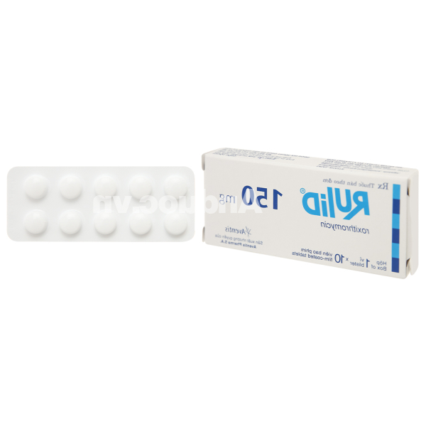 Rulid 150mg trị nhiễm khuẩn (1 vỉ x 10 viên)