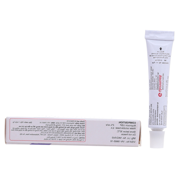 Thuốc mỡ bôi da Supirocin trị nhiễm khuẩn da tuýp 5g