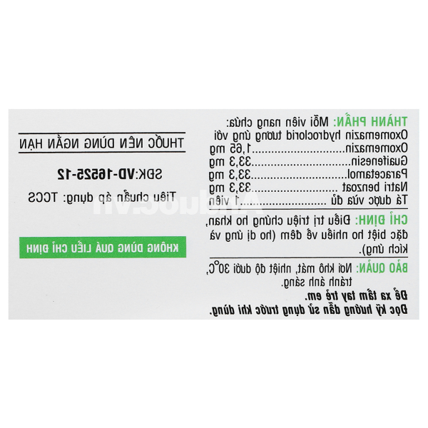 Topralsin trị chứng ho khan , ho dị ứng và kích ứng tuýp 24 viên