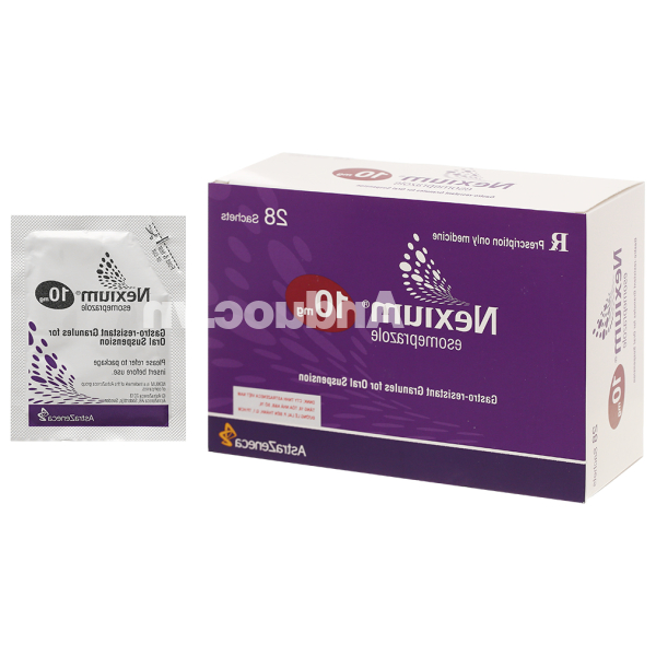 Cốm pha hỗn dịch Nexium 10mg trị trào ngược dạ dày, thực quản (28 gói x 3043mg)