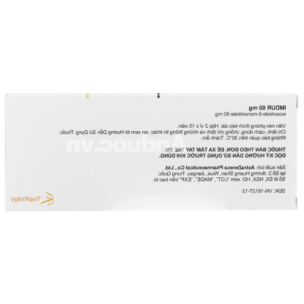 Imdur 60mg dự phòng trị đau thắt ngực (2 vỉ x 15 viên)