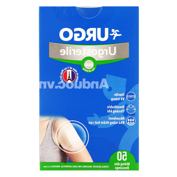 Băng dán Urgosterile size vừa hộp 50 miếng (5.3cm x 7cm)