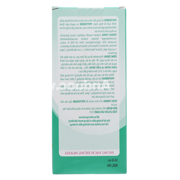 Dung dịch tắm Phytobebe ngừa rôm sảy cho bé chai 100ml