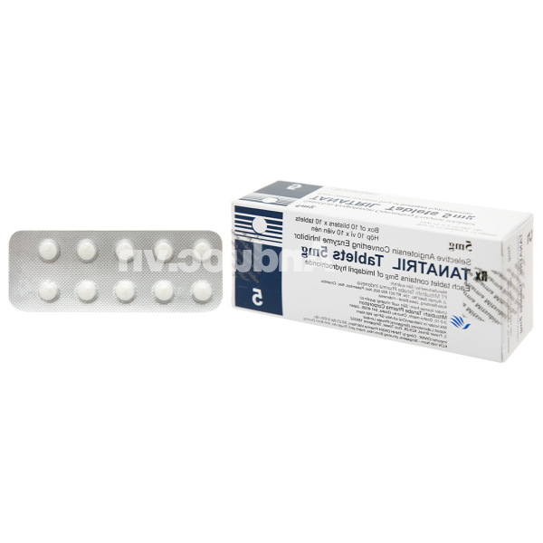 Tanatril Tablets 5mg trị tăng huyết áp (10 vỉ x 10 viên)