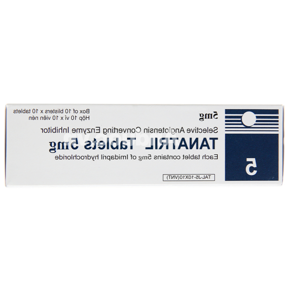 Tanatril Tablets 5mg trị tăng huyết áp (10 vỉ x 10 viên)