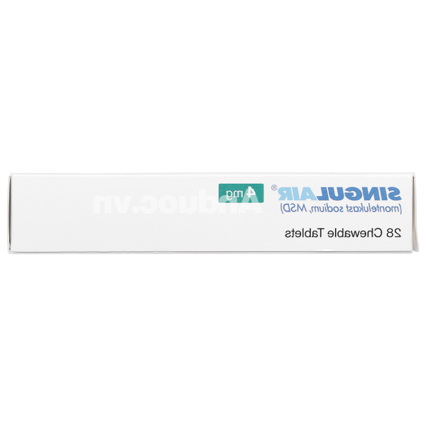 Viên nhai Singulair 4mg dự phòng và trị hen suyễn (2 vỉ x 14 viên)