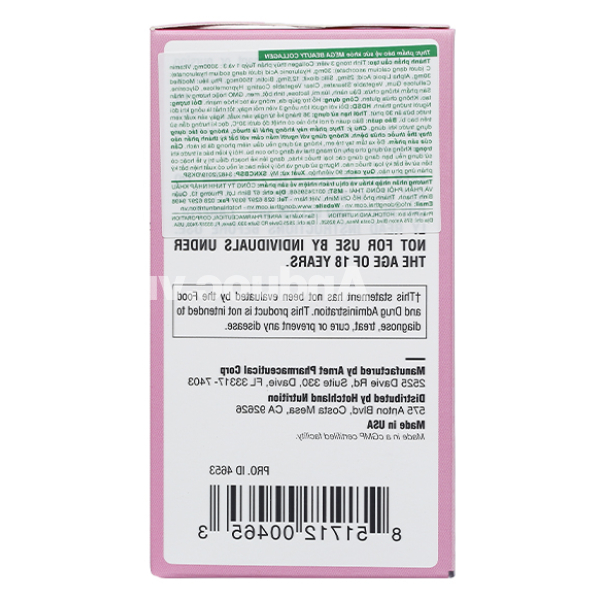 Hotchland Mega Beauty Collagen làm đẹp da, tóc, móng hộp 90 viên