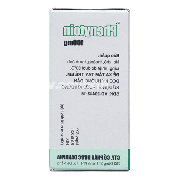 Phenytoin Danapha 100mg trị động kinh lọ 100 viên