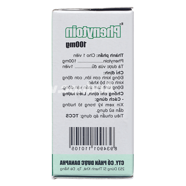 Phenytoin Danapha 100mg trị động kinh lọ 100 viên