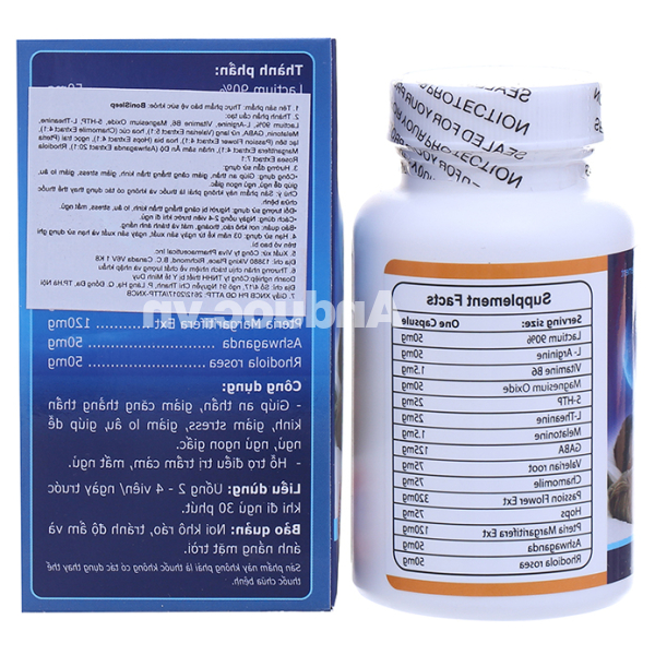 Boni Sleep an thần, giảm stress, ngủ ngon chai 30 viên