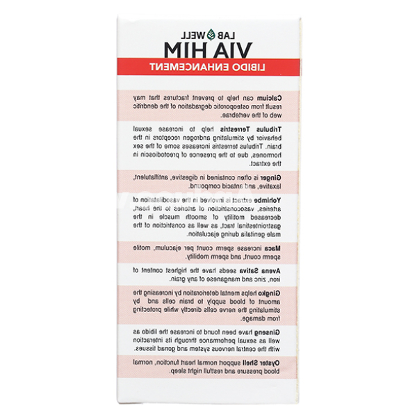 Lab Well Via Him bồi bổ, tăng cường sinh lực nam giới hộp 30 viên