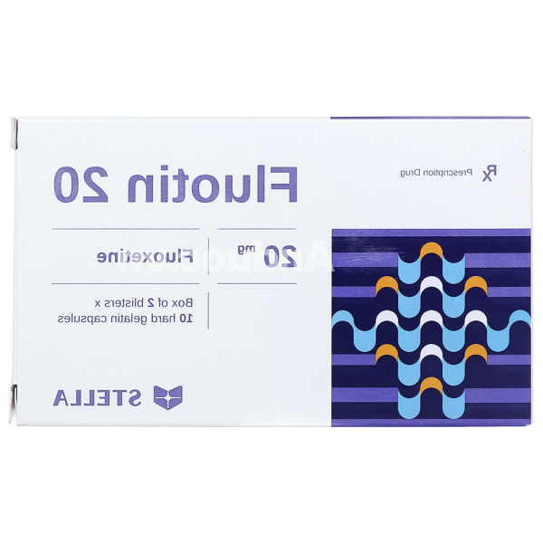 Fluotin 20 trị trầm cảm, rối loạn tiền kinh nguyệt (2 vỉ x 10 viên)