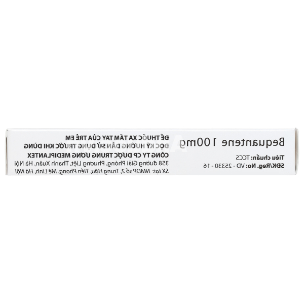 Bequantene 100mg trị rụng tóc lan tỏa (2 vỉ x 10 viên)