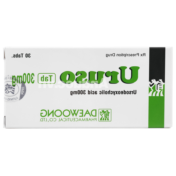 Uruso Tab 300mg trị sỏi mật giàu cholesterol (3 vỉ x 10 viên)