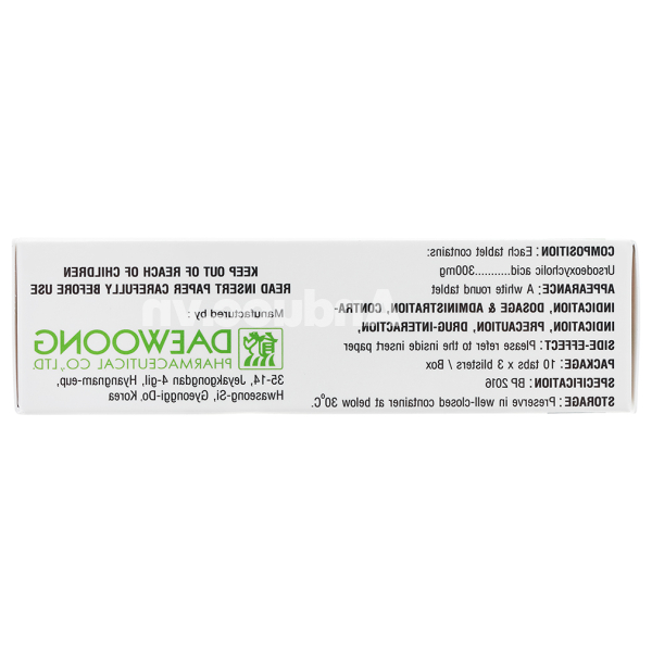 Uruso Tab 300mg trị sỏi mật giàu cholesterol (3 vỉ x 10 viên)