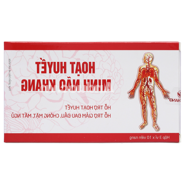 Hoạt huyết Minh Não Khang bổ huyết, giảm đau đầu hộp 30 viên