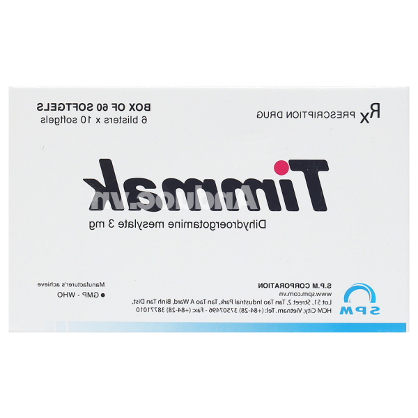 Timmak 3mg trị chóng mặt, đau nửa đầu (6 vỉ x 10 viên)