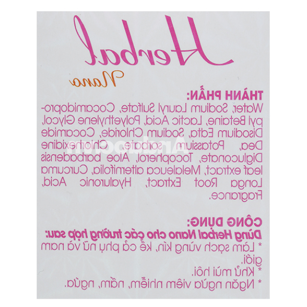 Gel tắm và vệ sinh phụ nữ Herbal Nano ngừa viêm nhiễm chai 100ml