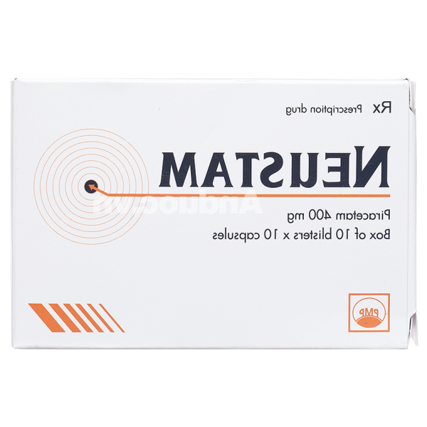 Neustam 400mg trị chóng mặt, giật rung cơ (10 vỉ x 10 viên)