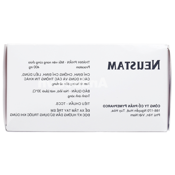 Neustam 400mg trị chóng mặt, giật rung cơ (10 vỉ x 10 viên)