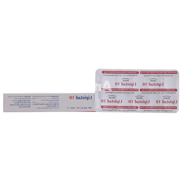 Lipistad 10 trị rối loạn mỡ máu (3 vỉ x 10 viên)