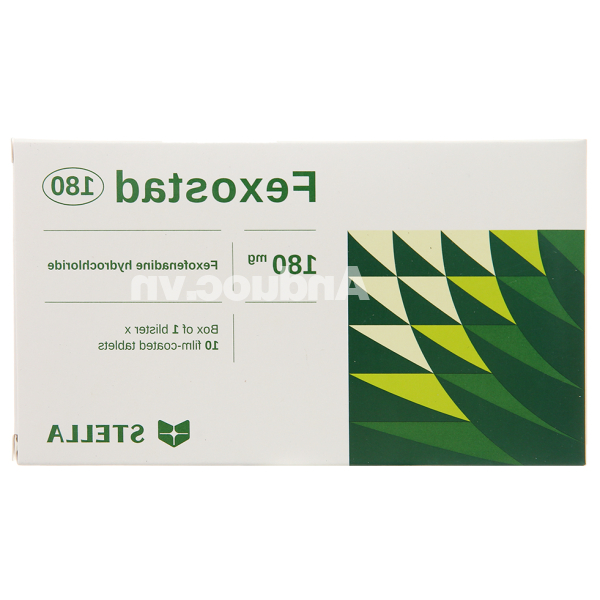 Fexostad 180 giảm triệu chứng của bệnh viêm mũi dị ứng theo mùa (1 vỉ x 10 viên)