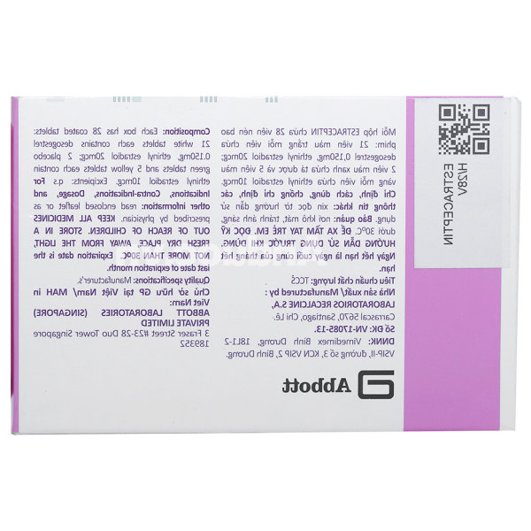 Estraceptin thuốc tránh thai hằng ngày (1 vỉ x 28 viên)