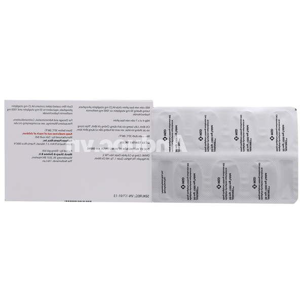 Janumet 50mg/1000mg trị đái tháo đường (4 vỉ x 7 viên)