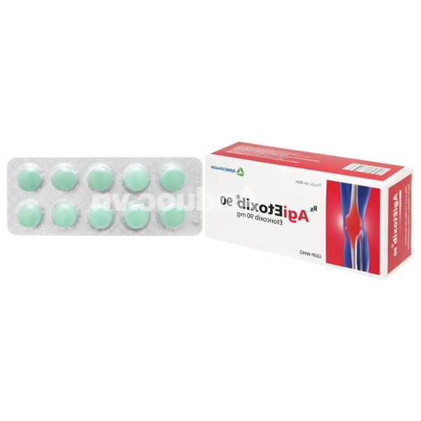 AgiEtoxib 90mg giảm đau, kháng viêm xương khớp (3 vỉ x 10 viên)