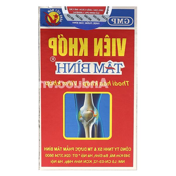 Viên khớp Tâm Bình hỗ trợ giảm thoái hóa khớp, viêm khớp lọ 60 viên