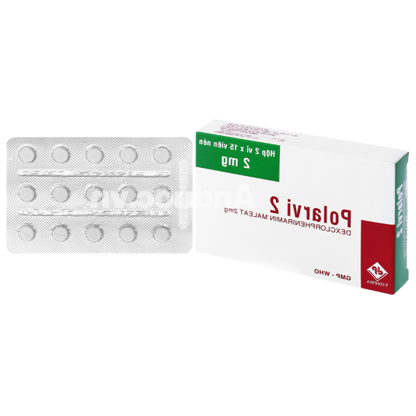 Polarvi 2 trị triệu chứng các biểu hiện dị ứng khác nhau (2 vỉ x 15 viên)