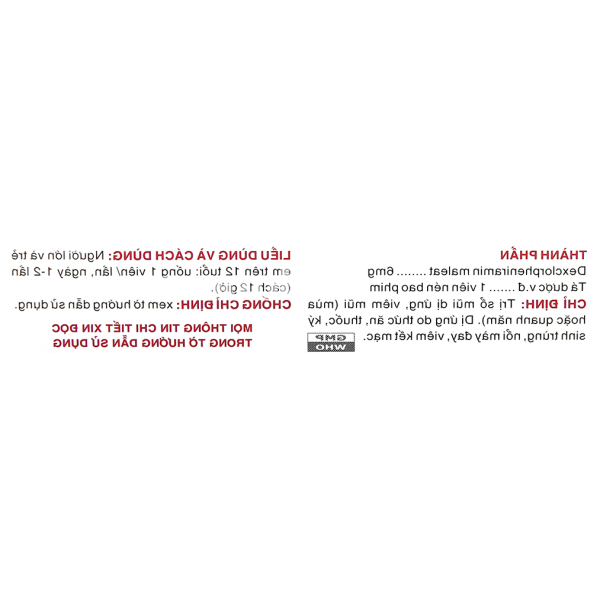 Vaco-pola6 trị viêm mũi dị ứng, mày đay (2 vỉ x 15 viên)