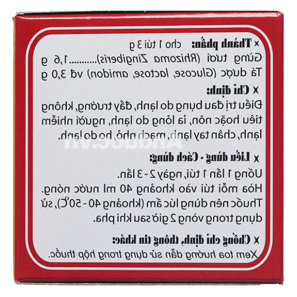 Trà gừng hòa tan Traphaco giảm đau bụng, đầy trướng hộp 10 gói