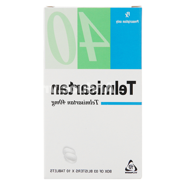 Telmisartan TV.Pharm 40mg trị tăng huyết áp (3 vỉ x 10 viên)