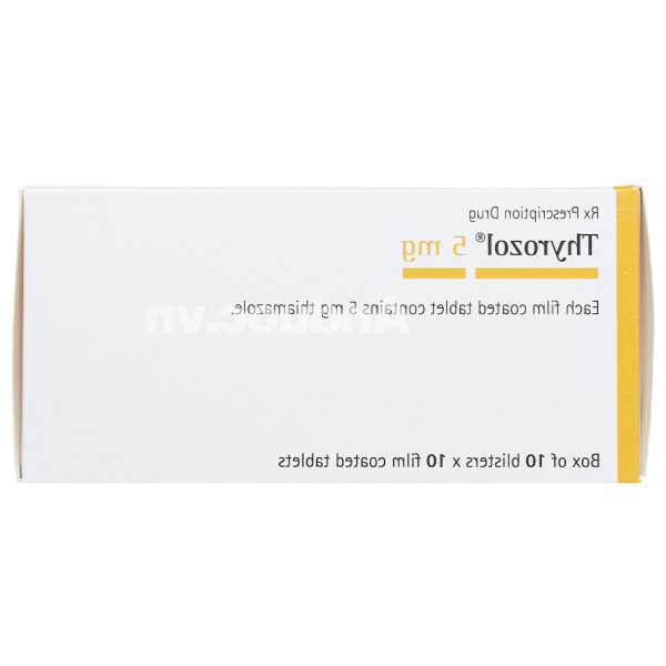 Thyrozol 5mg trị cường giáp (10 vỉ x 10 viên)