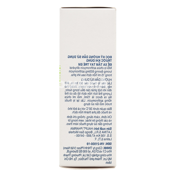 Bột pha hỗn dịch uống Zitromax 200mg/5ml trị nhiễm khuẩn lọ 600mg/15ml