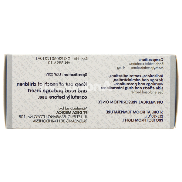 Medexa 4mg thuốc kháng viêm, ức chế miễn dịch (10 vỉ x 10 viên)