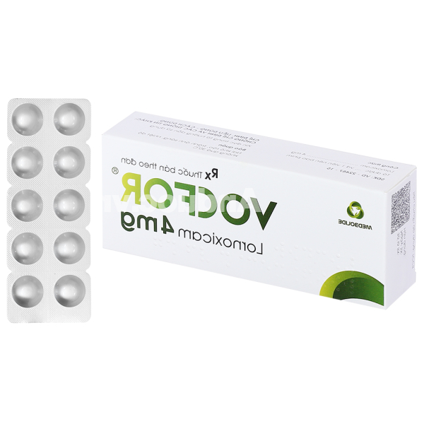 Vocfor 4mg giảm đau, kháng viêm xương khớp (3 vỉ x 10 viên)