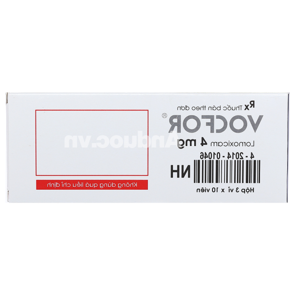 Vocfor 4mg giảm đau, kháng viêm xương khớp (3 vỉ x 10 viên)