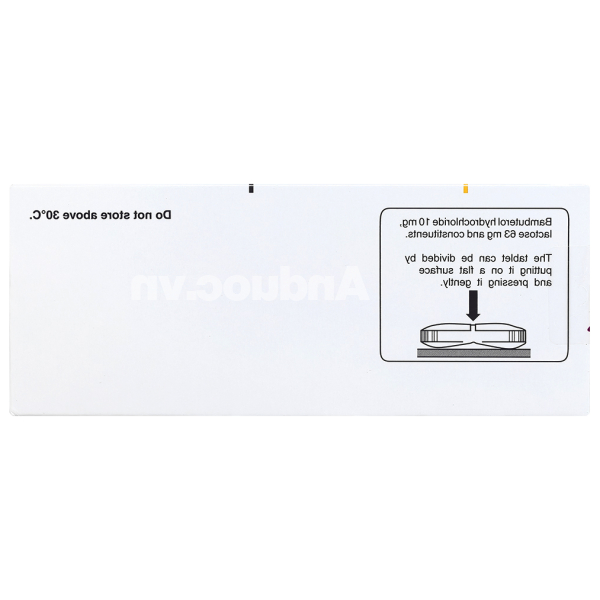 Bambec 10mg trị hen phế quản, viêm phế quản mãn tính (3 vỉ x 10 viên)