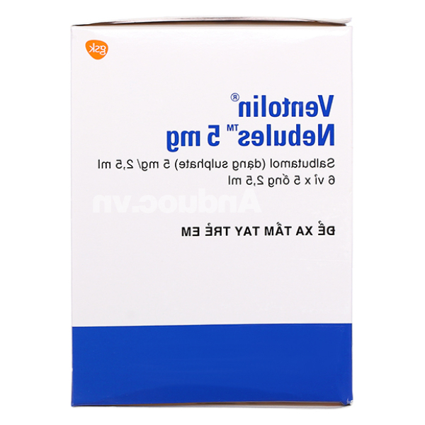 Dung dịch khí dung Ventolin Nebules 5mg trị hen suyễn (30 ống x 2.5ml)