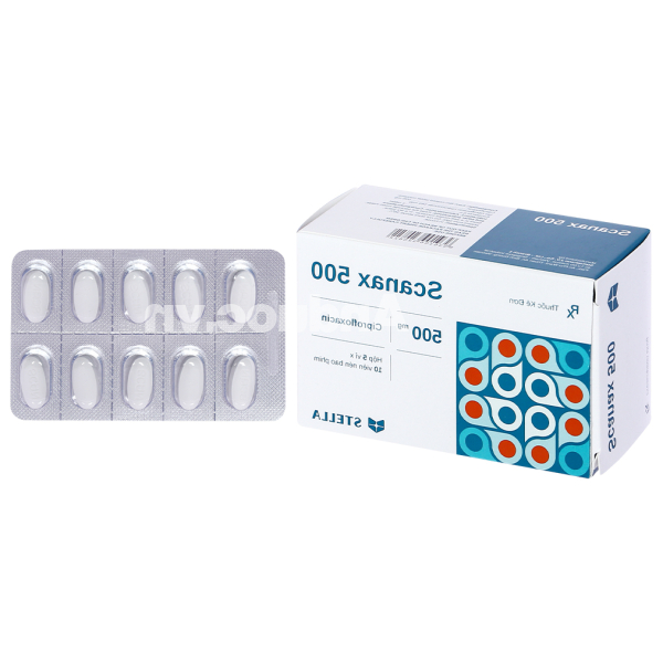 Scanax 500mg trị nhiễm khuẩn (5 vỉ x 10 viên)