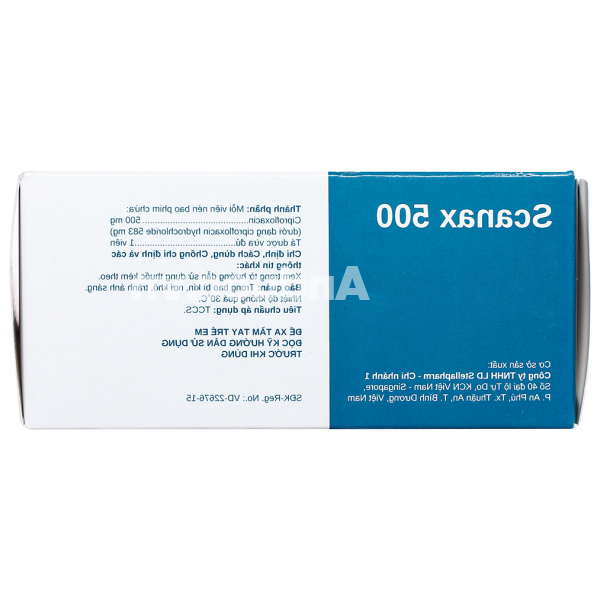 Scanax 500mg trị nhiễm khuẩn (5 vỉ x 10 viên)