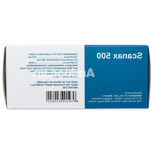 Scanax 500mg trị nhiễm khuẩn (5 vỉ x 10 viên)