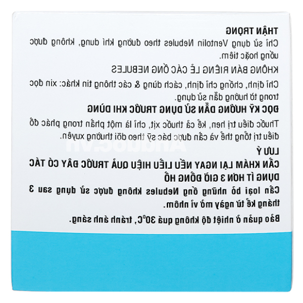 Dung dịch khí dung Ventolin Nebules 2.5mg trị, ngừa co thắt phế quản (30 ống x 2.5ml)