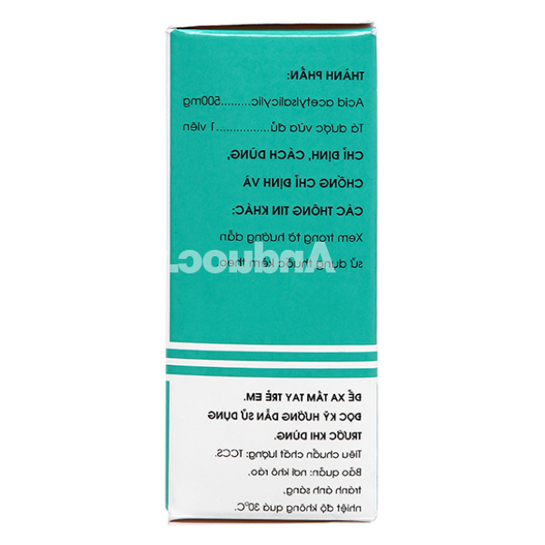 Aspirin pH8 500mg giảm đau, kháng viêm, hạ sốt (20 vỉ x 10 viên)