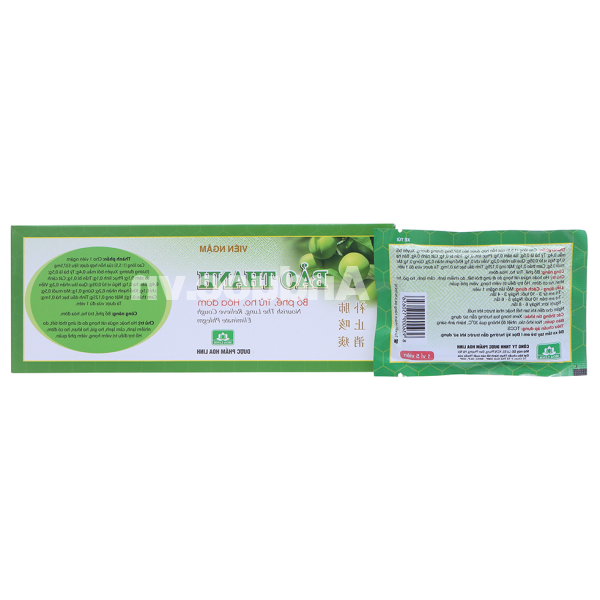 Viên ngậm Bảo Thanh trị ho, bổ phế (20 vỉ x 5 viên)